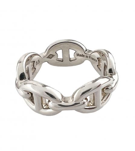 HERMES CHAINE DANCRE SILVER RING