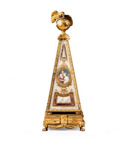 A Louis XVI pyramidal clock