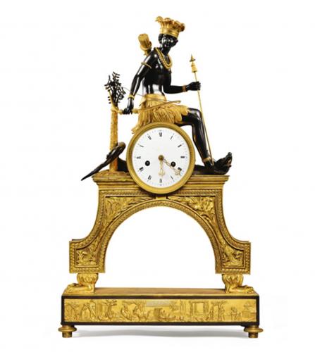 Native American clock in clock bronze