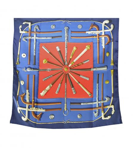 HERMES SILK SCARF CANNES&POMMEAUX