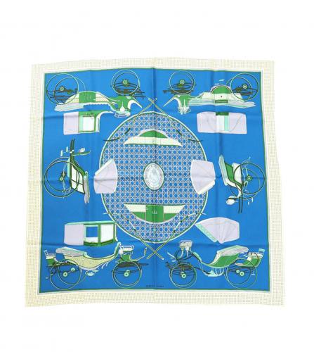 HERMES SILK SCARF LES VOITURES A TRANSFORMATION
