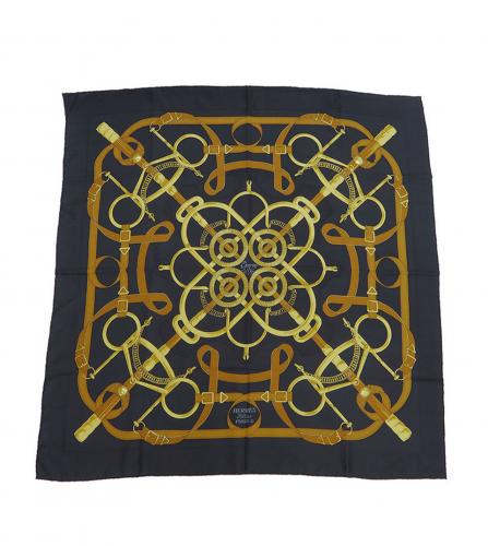HERMES SILK SCARF EPERON D'OR