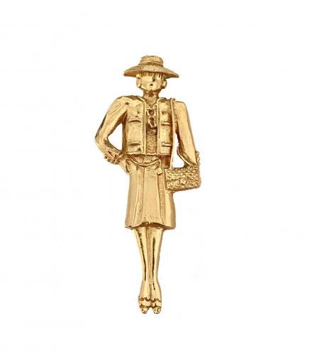 Chanel Gold Coco Vintage Runway Pin Brooch
