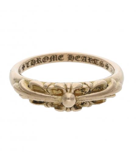 CHROME HEARTS SCRL BAND GOLD RING