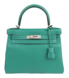 HERMES KELLY 28 EVERCOLOR VERT VERONE