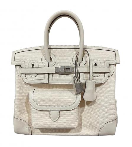 Hermes Birkin Cargo 35 Nata Toile and Swift Palladium Hardware in 2023