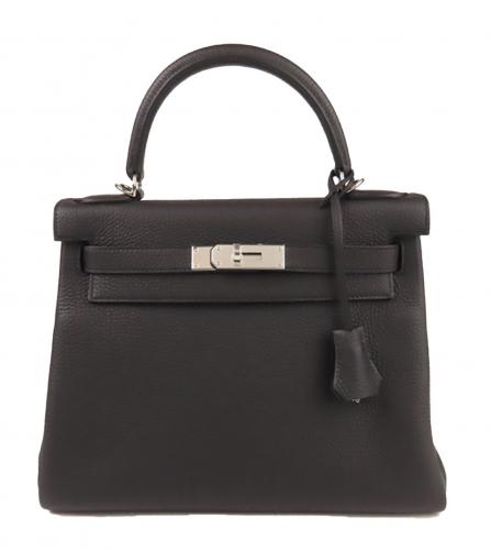 HERMES KELLY 28 TOGO BLACK