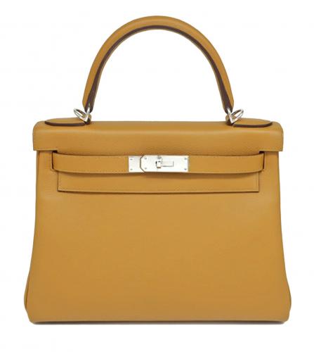 HERMES KELLY 28 EVERCOLOR CARAMEL, ROSEPINK