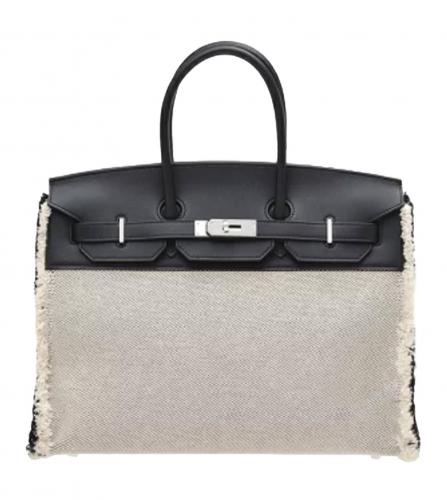 HERMES BIRKIN CARGO 25 TOILE ASH, SWIFT NATA