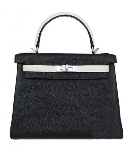 Kelly II HERMES Togo noir avec bandoulière - VALOIS VINTAGE PARIS