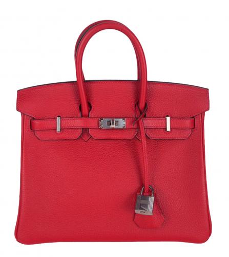 HERMES BIRKIN 25 TAURILLON NOVILLO ROUGE CASAQUE