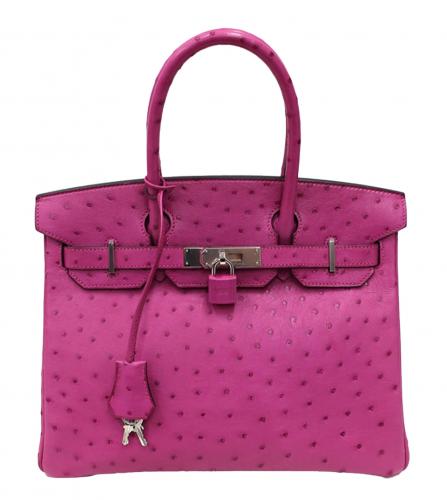 HERMES BIRKIN 30 OSTRICH ROSE PURPLE