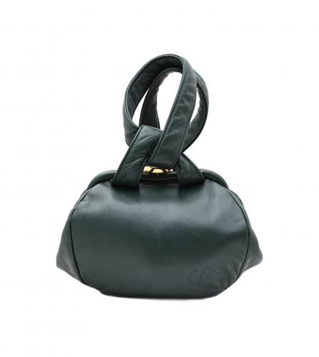 LOEWE GREEN ANAGRAM PARTY BAG