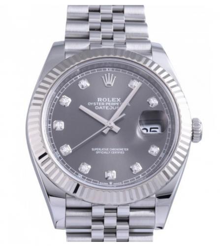 ROLEX DATEJUST DIAMOND GREY