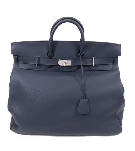 HERMES HAUT À COURROIES HAC 50 TOGO BLEU NUIT
