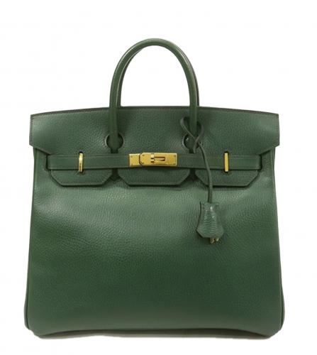 HERMES HAUT À COURROIES HAC 32 ARDENNES  GREEN