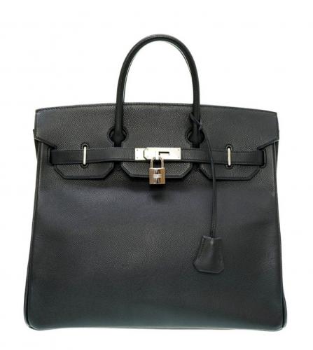 HERMES HAUT À COURROIES HAC 32 EPSOM BLACK