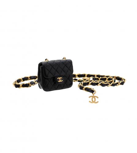 gold chanel charm belt