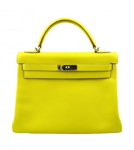 HERMES KELLY 32 EPSON LEMON, LIME