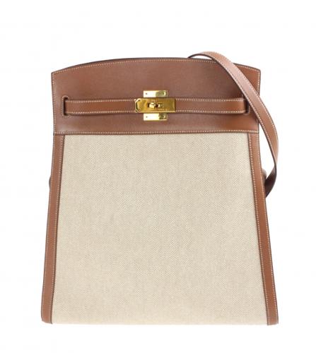 HERMES KELLY 25 TOILE ASH SWIFT