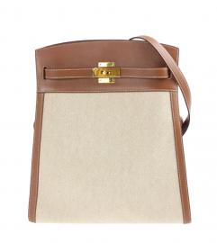 HERMES KELLY SPORT TOILE H BROWN