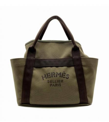 HERMES SAC DE PANSAGE GROOM CANVAS KHAKI