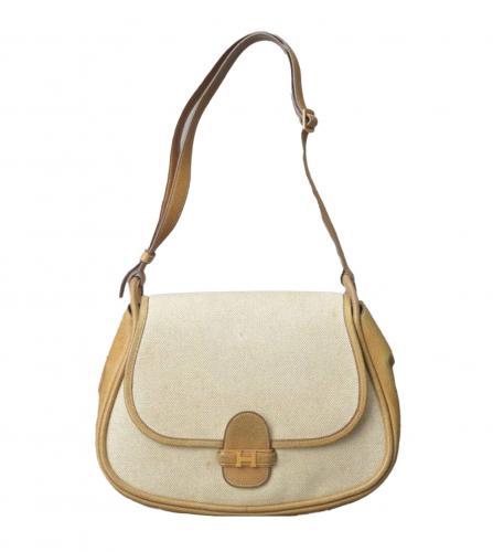 HERMES CLEO TOILE H BEIGE