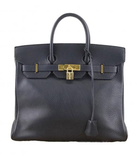 HERMES HAUT À COURROIES HAC 32 TOGO DARK NAVY