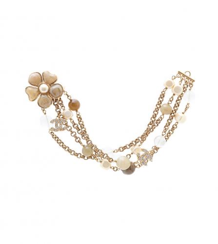 CHANEL GLASS PEARL BRACELET