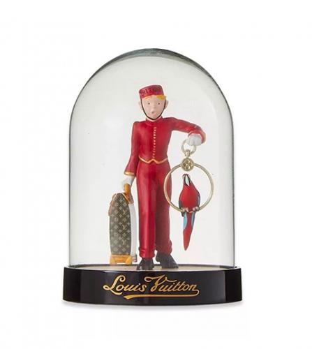 LOUIS VUITTON GLASS PORTER BELL BOY SNOW GLOBE