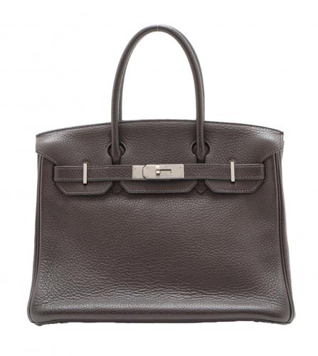 Hermes Birkin 30 Taurillon Clemence Chocolat