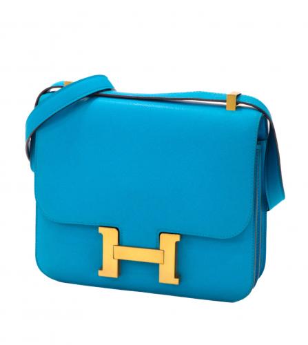 HERMES CONSTANCE EVERCOLOR BLUE ZANZIBAR