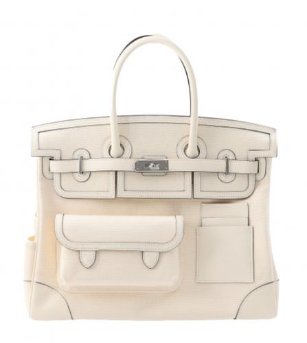 HERMES BIRKIN CARGO 35 TOILE ASH SWIFT NATA