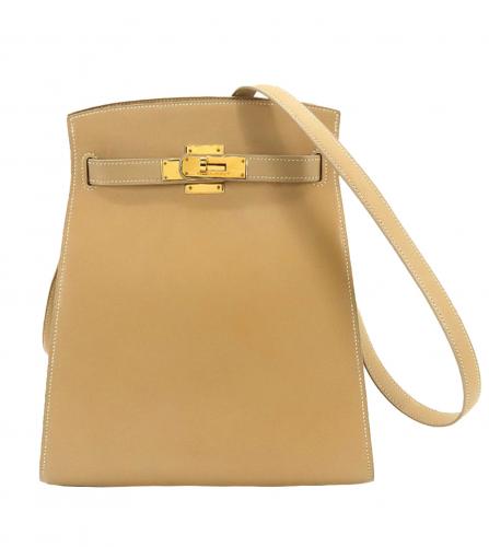 HERMES KELLY SPORTS BOX CALF BEIGE