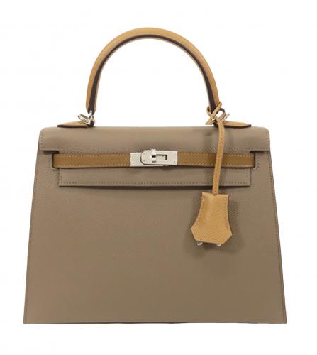 HERMES KELLY 25 EPSON ETOUPE BISCUIT