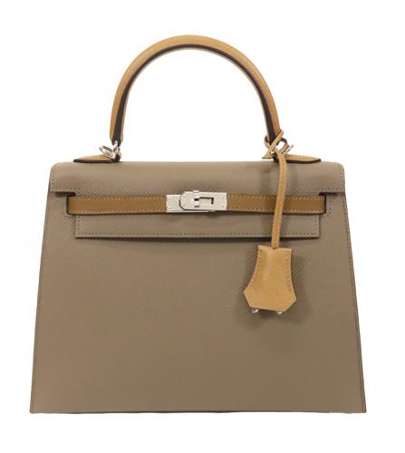 Hermès Vintage Kelly Leather Top Handle Bag in Brown