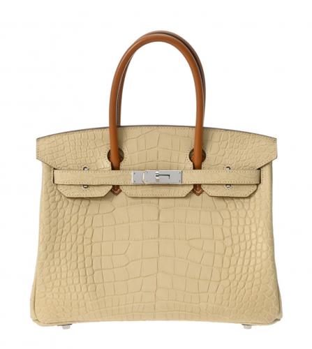 HERMES BIRKIN 30 ALLIGATOR MAD VANILA