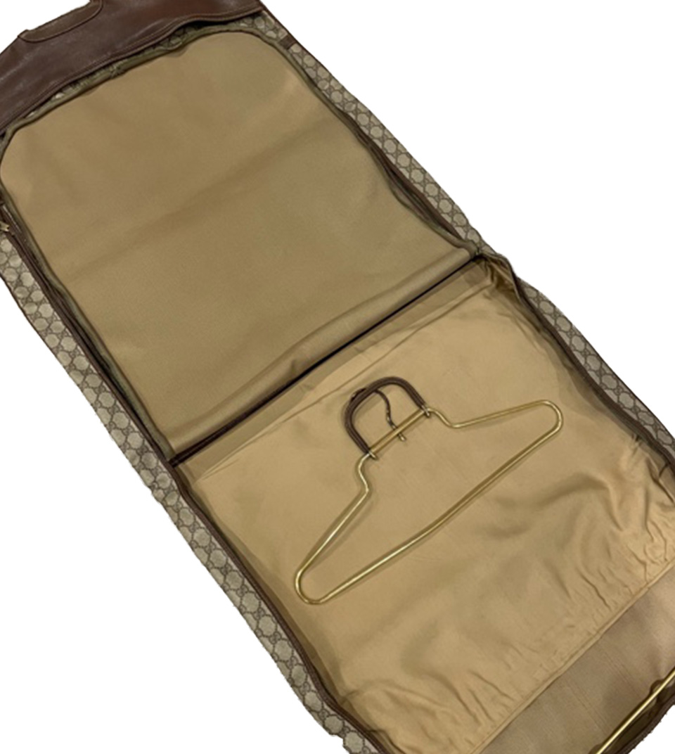 Gucci Vintage Diamante Canvas Garment Carrier Bag Travel Suit