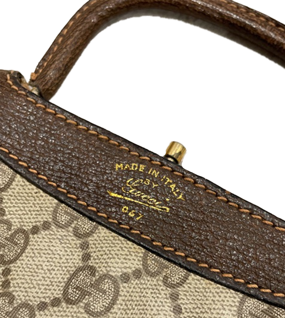 Gucci Vintage Diamante Canvas Garment Carrier Bag Travel Suit
