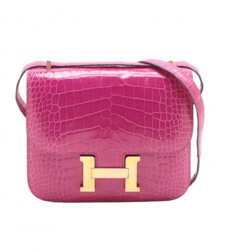 Hermes Constance 18 Alligator Rose Purple