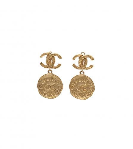 CHANEL COIN CLIP-ON EARRINGS
