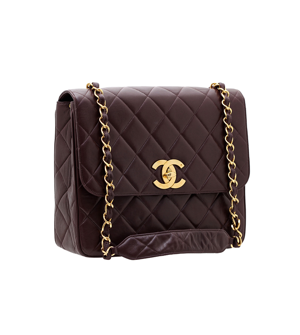 Chanel Leather Mini Yellow Double Flap Bag with Rhinestone