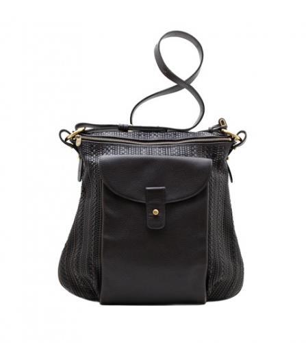 DELVAUX BLACK SHOULDER BAG