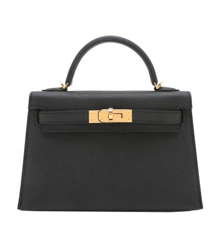 Hermes Mini Kelly Doll Epsom Black