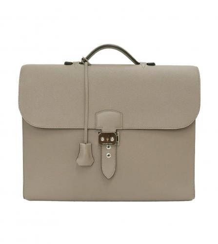 HERMES SAC A DEPECHES LIGHT EPSOM GRIS ASPHALT