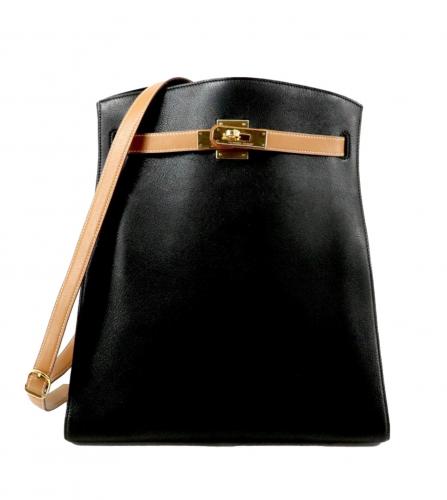 HERMES KELLY SPORTS GM GULLIVER BLACK GOLD