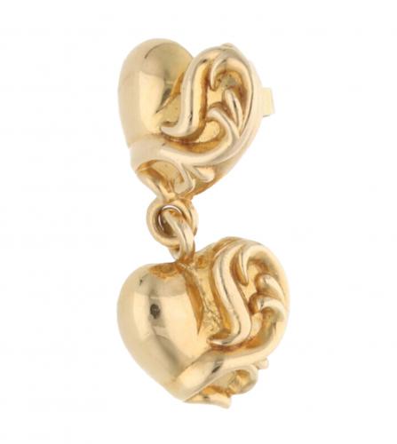 CHROME HEARTS 22K HEART DRP EARRING