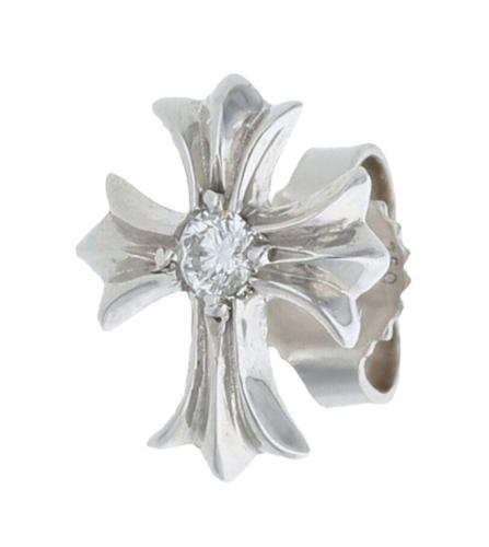 CHROME HEARTS 18K No2 CH CRS DIA EARRING