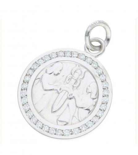 Chrome Hearts Angel Medal Diamond Pendant