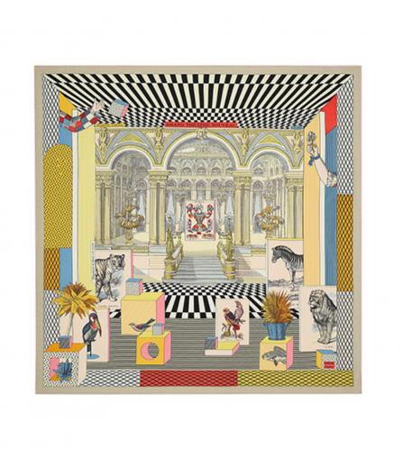 HERMES SCARF 140 GRAND THEATRE NOUVEAU